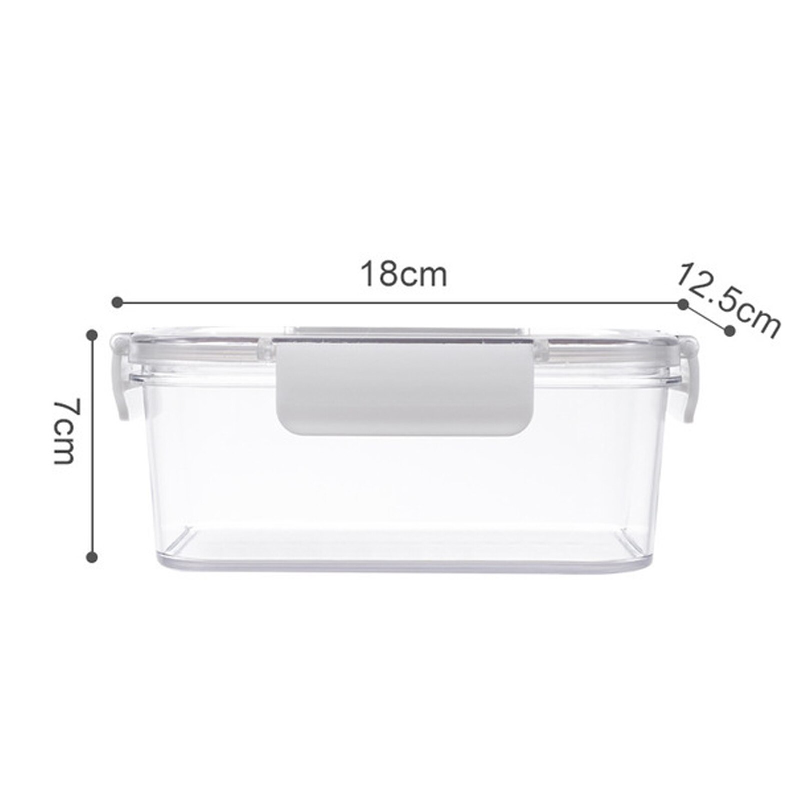 Transparent sealed box fruit and vegetable storage lunch box classification fresh-keeping box multifunctional heating lunch box: White-800