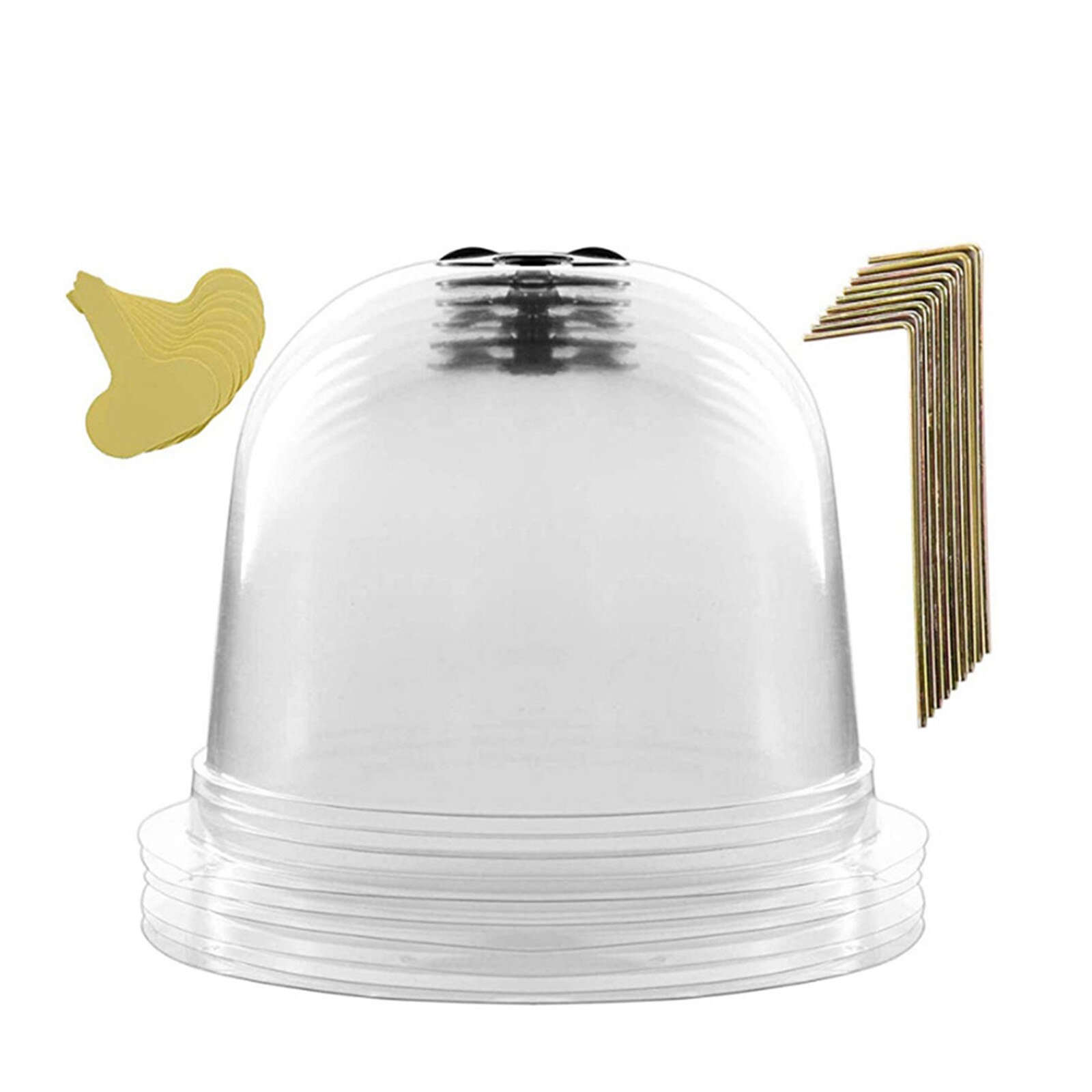 40#  have cloche plante klokke dæksel med ventilationshuller 6 pakke plantebeskytter dækker beskyttelse jord sikring pinde plante: Default Title