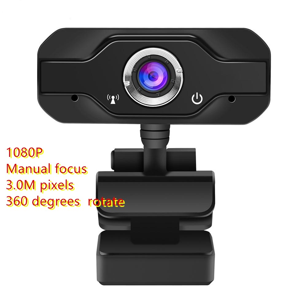 Webcam com foco automático hd, câmera de computador hd de 720p 1080p, 2 milhões de pixels com microfone, notebook e webcam para vídeo conferência: C 1080P Manual focus