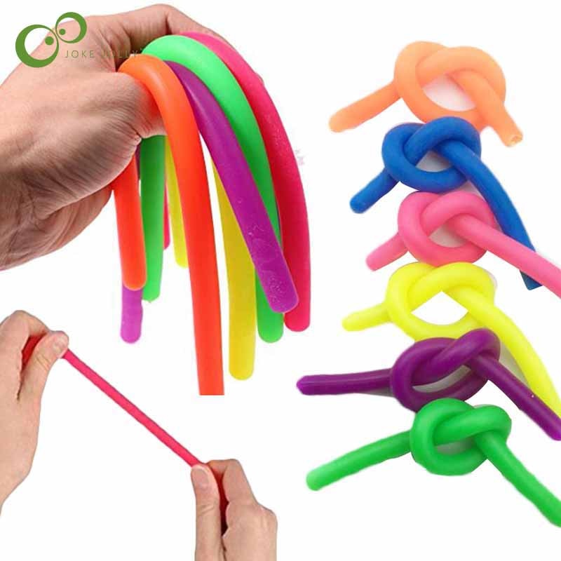 Hand hyperflexion stretchig antistress skämt nudlar rep leksak anti stress leksaker string fidget autism ventil leksaker wyq