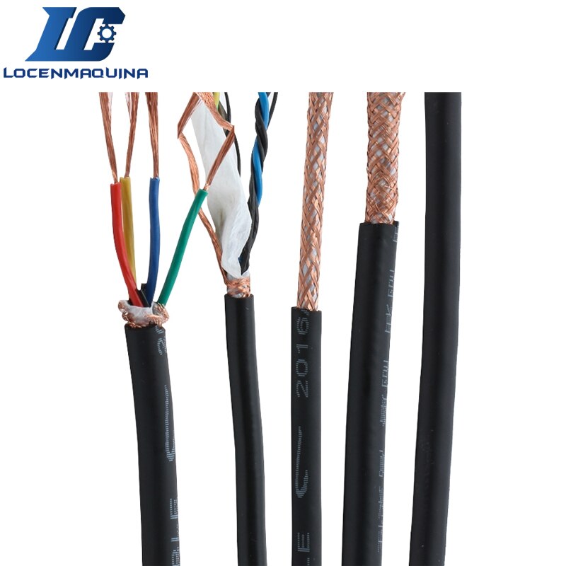 1M CNC Router Spindle Cables Stepper Motor Servo Motors Wires 3*0.3 4*0.5 4*0.75 4*1 4*1.5 4*2.5 with Shielding