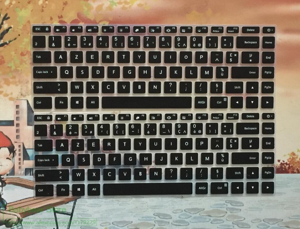 Powforward Franse clavier azerty Silicone Laptop Keyboard Cover Voor Xiao mi mi notebook pro 15 15.6 skin protector Film Francaise