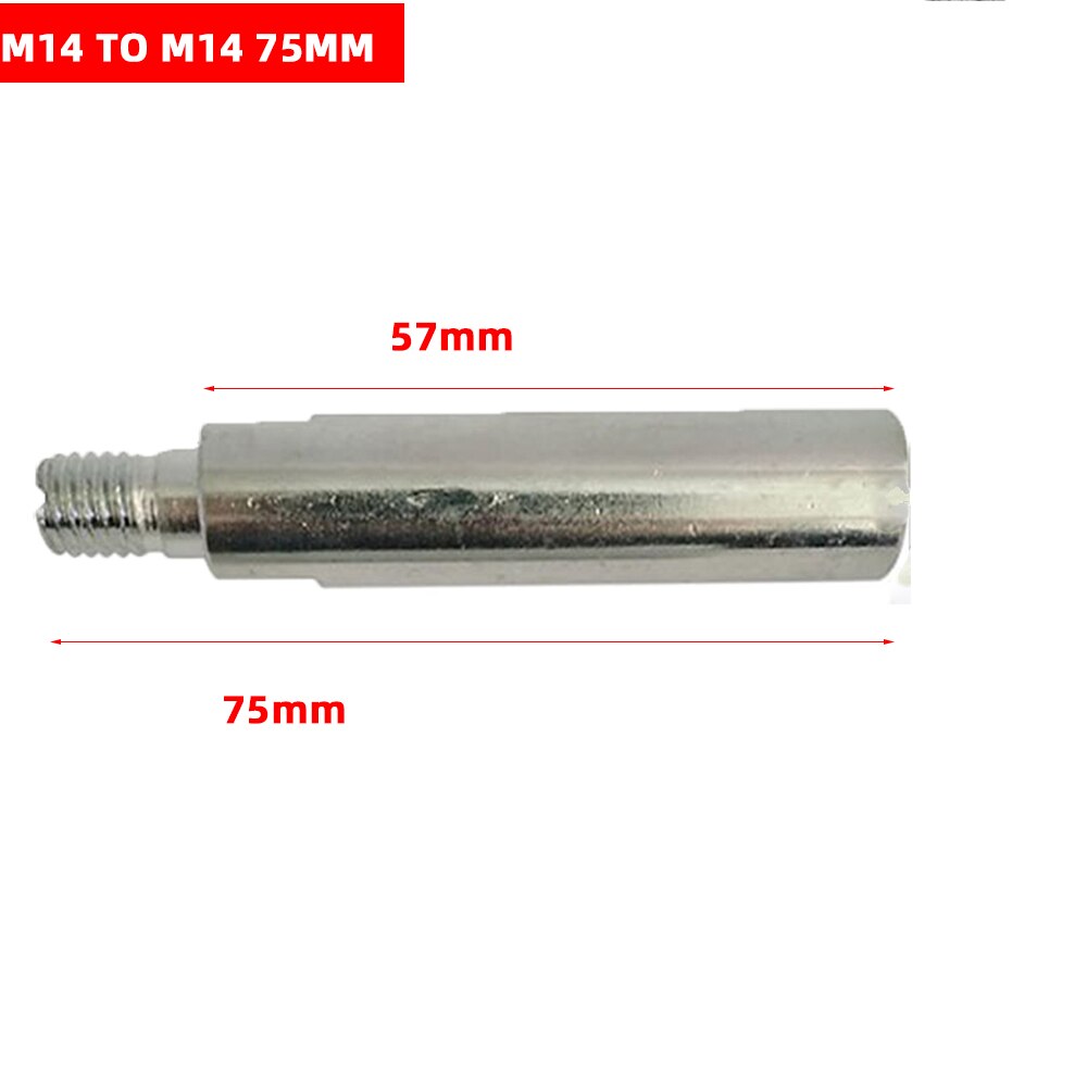 1PCS M14 M10 thread adapter Extension rod 50mm-100mm angle grinder extension rod for polishing pad grinding connection: M14 75MM