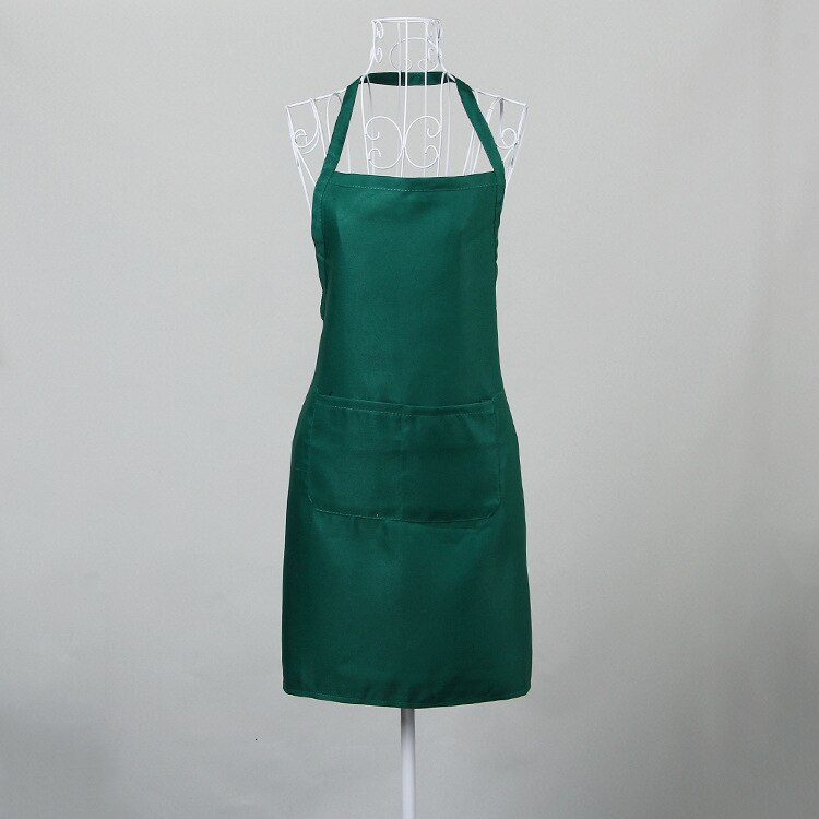 Canvas Cotton Aprons Canvas Pockets Baking Chefs Kitchen Cooking Apron фартук кухонный Chefs With Hat Household Merchandises: Blackish green
