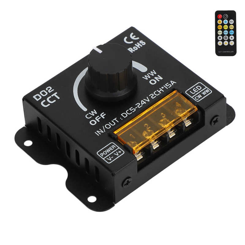 LED Light Strip Dimmer DC 5V-24V Remote Control LED Dimmer for Bar for Home