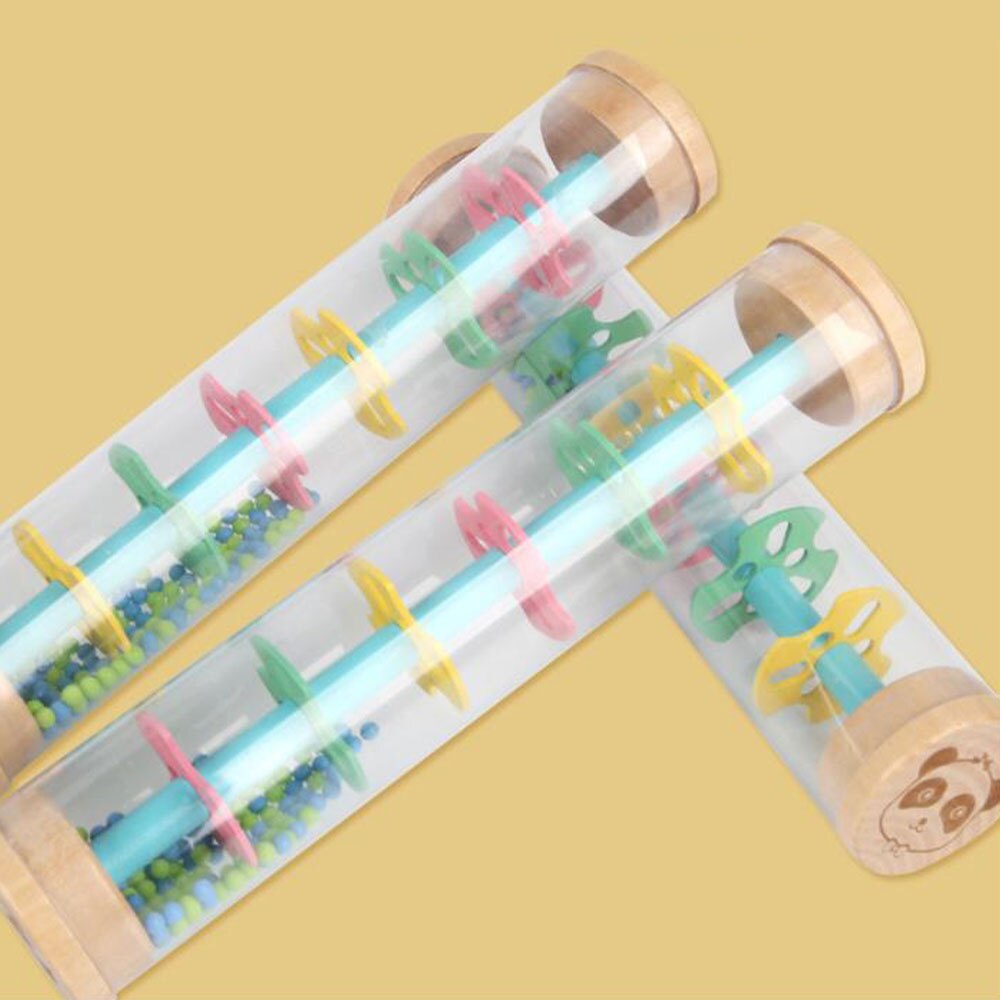 Toddlers Rain Machine Rainmaker Shaker Rattle Toy Color Beaded Rain Rod Rattle Music Sensory Auditory Instrument Toy