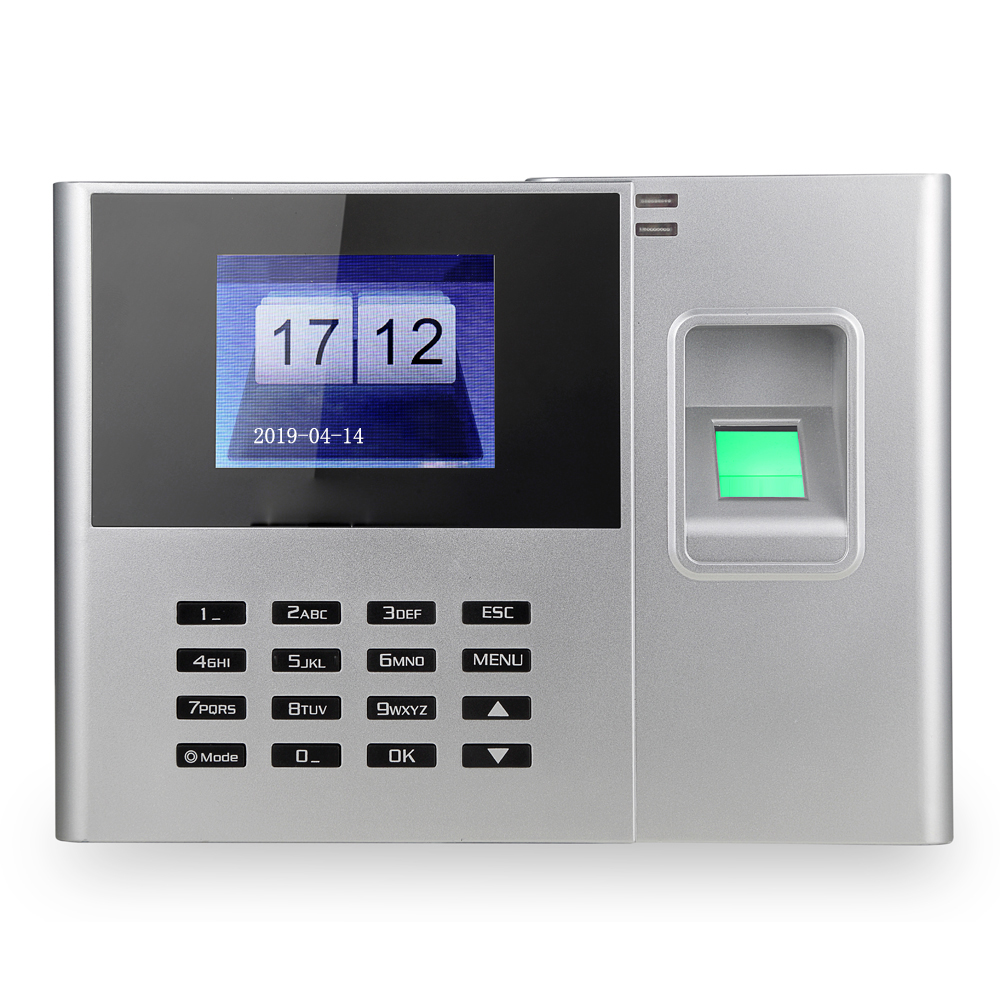 Tidsplan kontrol medarbejdere biometrisk fingeraftryk adgangskode fremmøde maskine medarbejder check-in optager 2.8 tommer