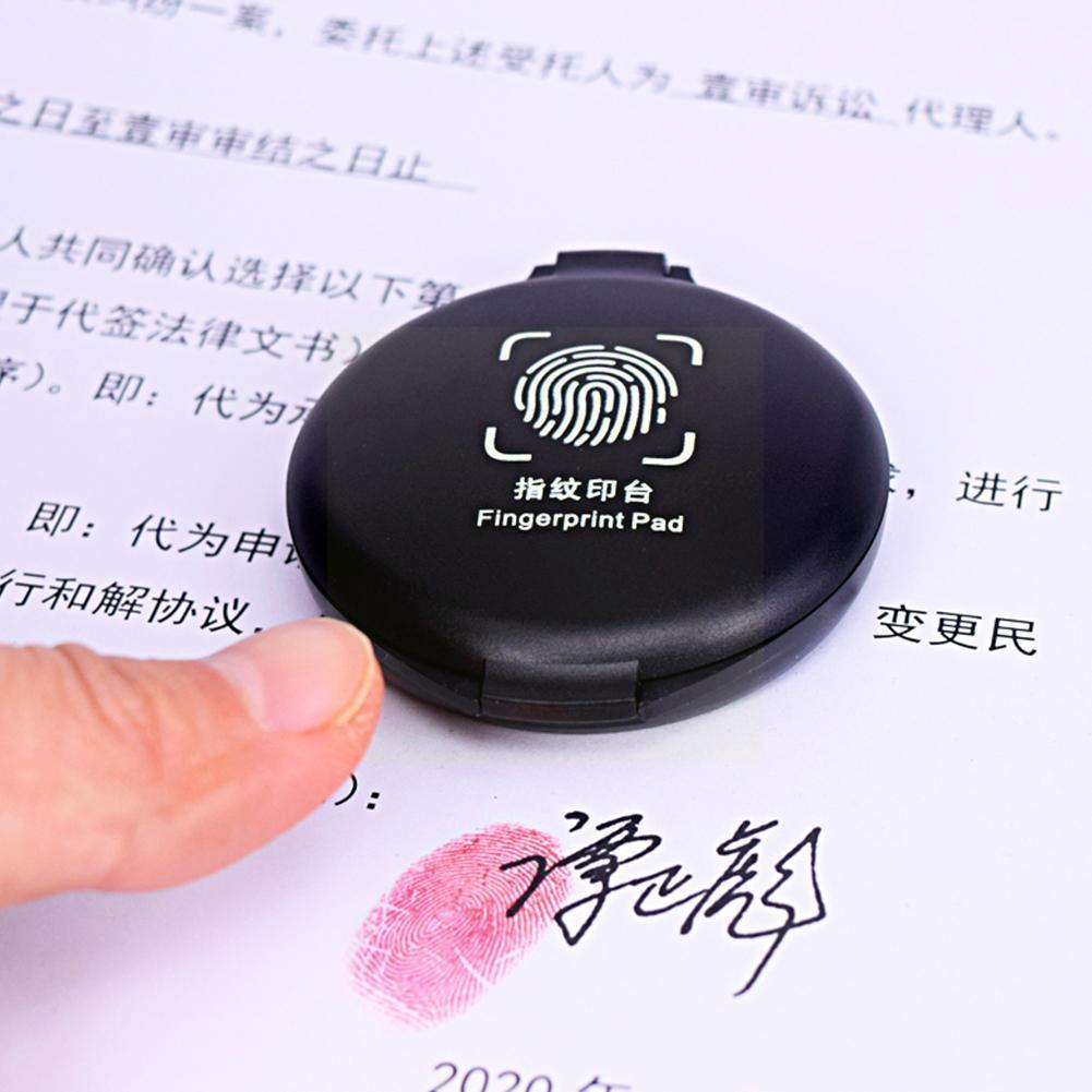 1pc Fingerprint Ink Pad Thumbprint Ink Pad For Notary Supplies Identification Security Id Fingerprint Cards Fingerprint Kit Y5b1