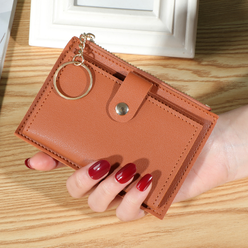 Trendy Ultra-thin Coin Purse Multi-functional Card Case Portable Travel Zipper Card Case