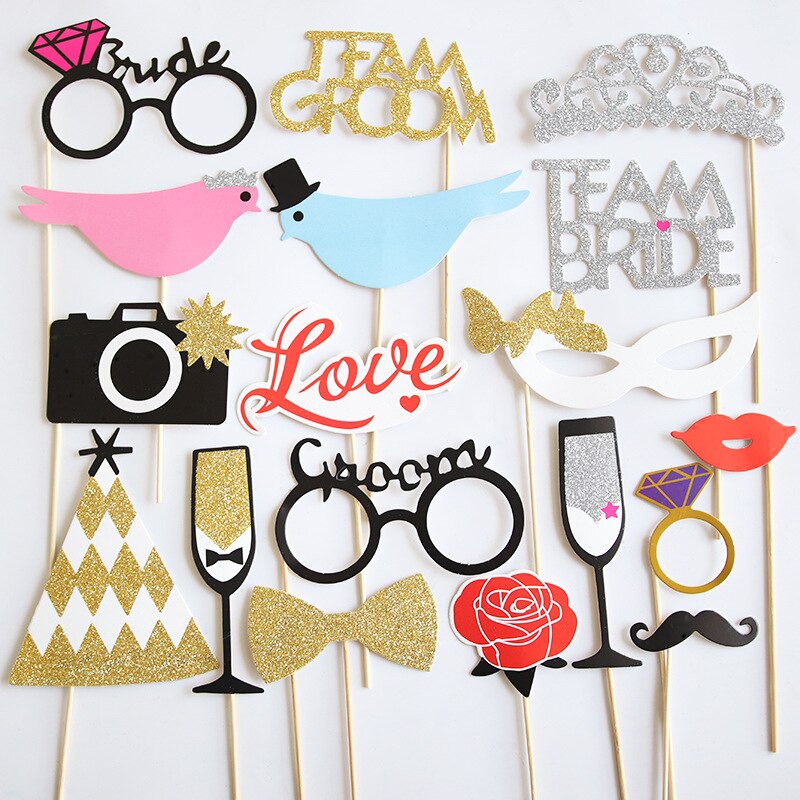 Photo Booth Props Party Masks Hat Mustache Lip photobooth props Wedding Party Decoration Birthday Party Favor funny photo booth: N