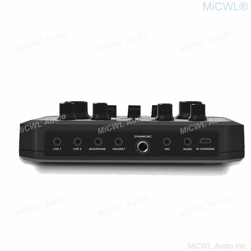 MiCWL Mobile PC Digital Sound Card Audio Mixer For Live With KMS105 e300 Condenser Microphone