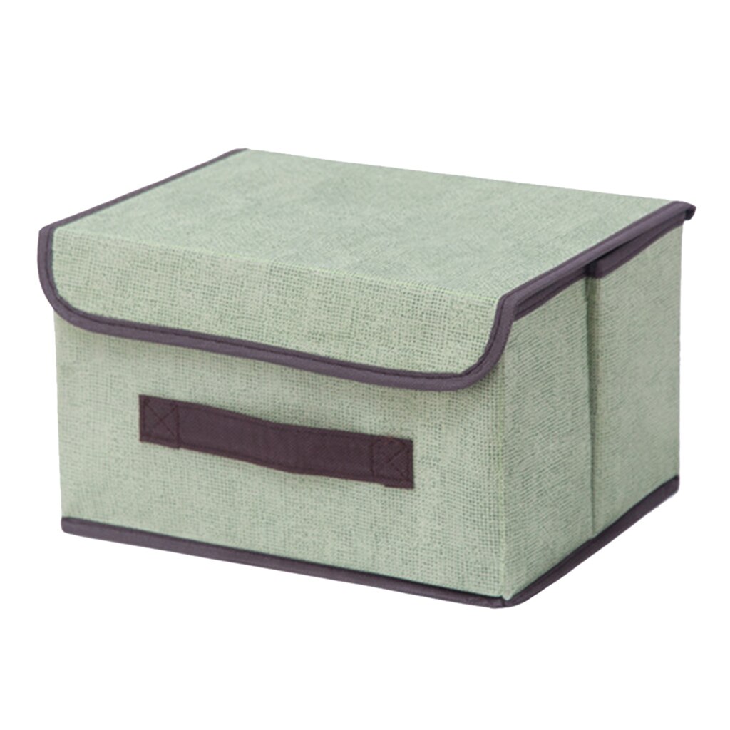 Foldable Storage Bin, Storage Box Closet Organizer for Shelf Cabinet Bookcase, Non-Woven Fabric: S Green