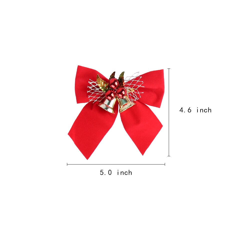 10 stuks rode kerststrik met belletje voor binnen- of buitenkerstversiering in de boom