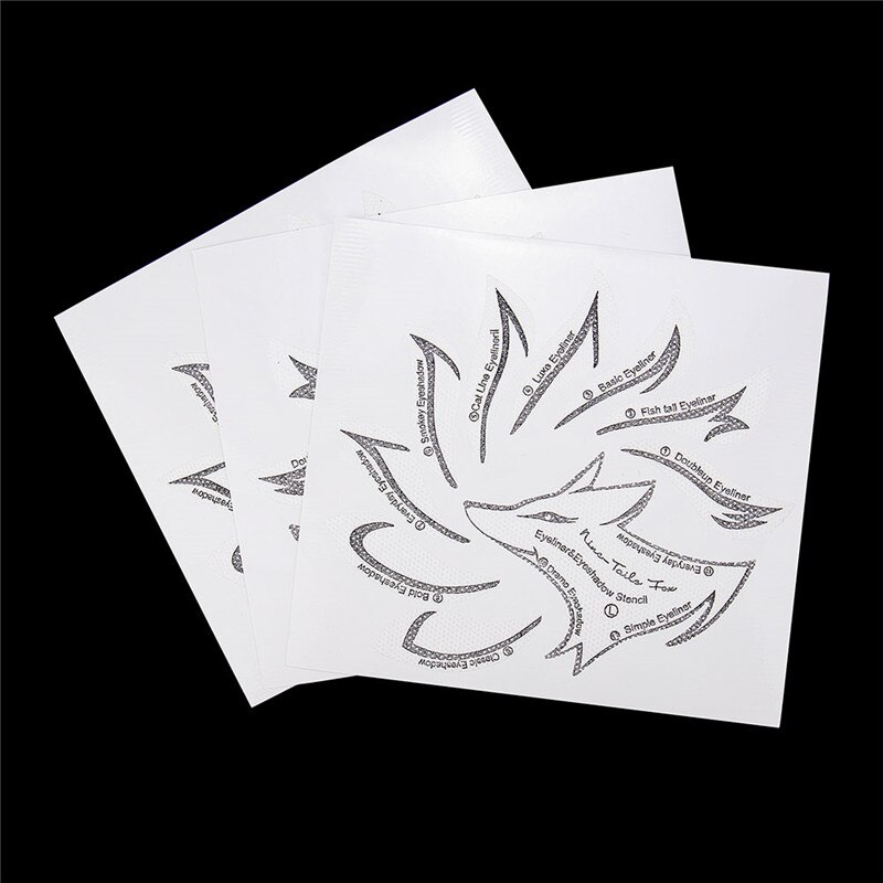 Plantillas para delineador de ojos, modelos de plantillas para dar forma a la sombra de ojos, herramientas de maquillaje, 20 unidades: Default Title