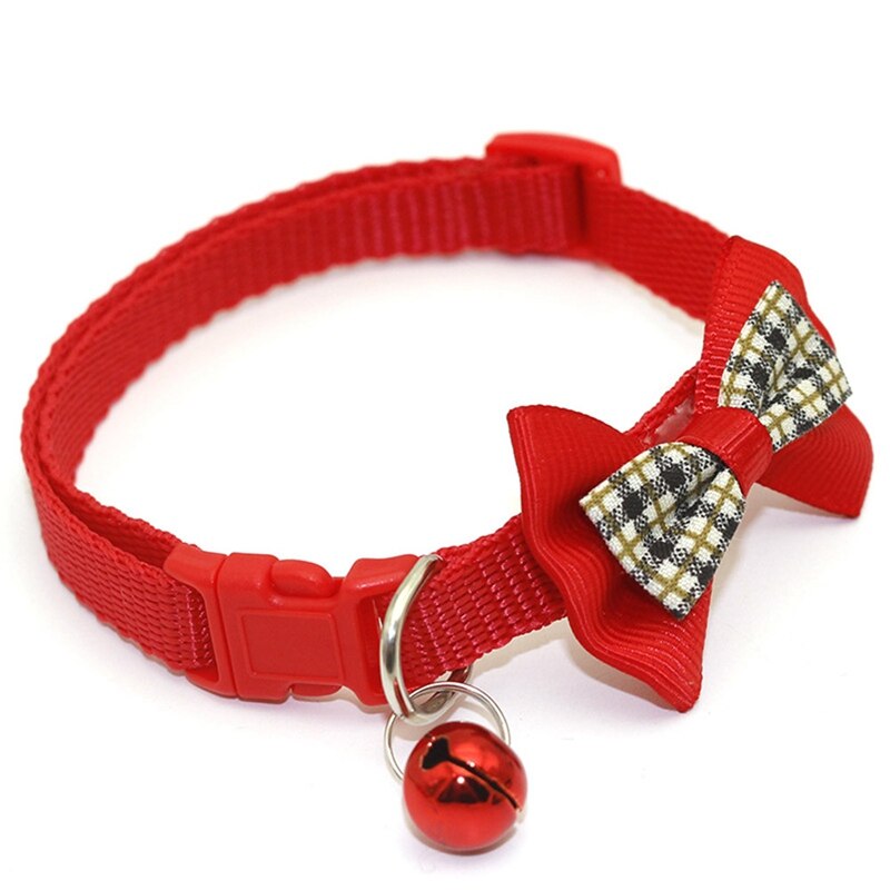 1pc couleur bonbon réglable nœud papillon cloche nœud papillon collier cravate chiot chaton chien chat animal de compagnie directe: RD2