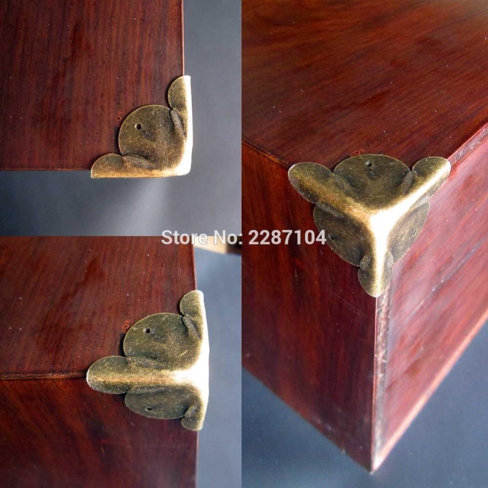 12 stk heavy duty metal jern dekor antik messing smykker bryst vinæske trækasse møbler hjørne beskytter vagt