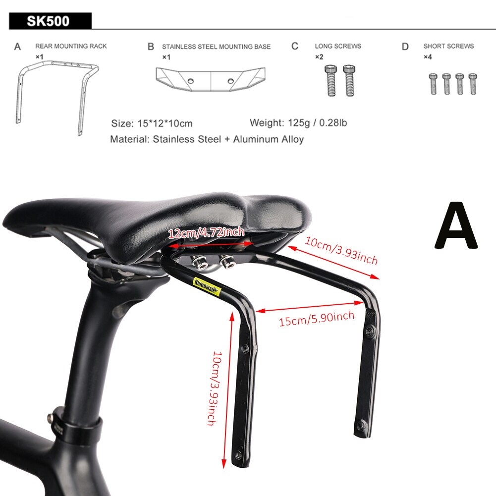 Soporte estabilizador para SILLÍN de bicicleta, soporte de montaje para asiento trasero, portaequipajes para bicicleta, accesorios para bicicleta, 1 Juego