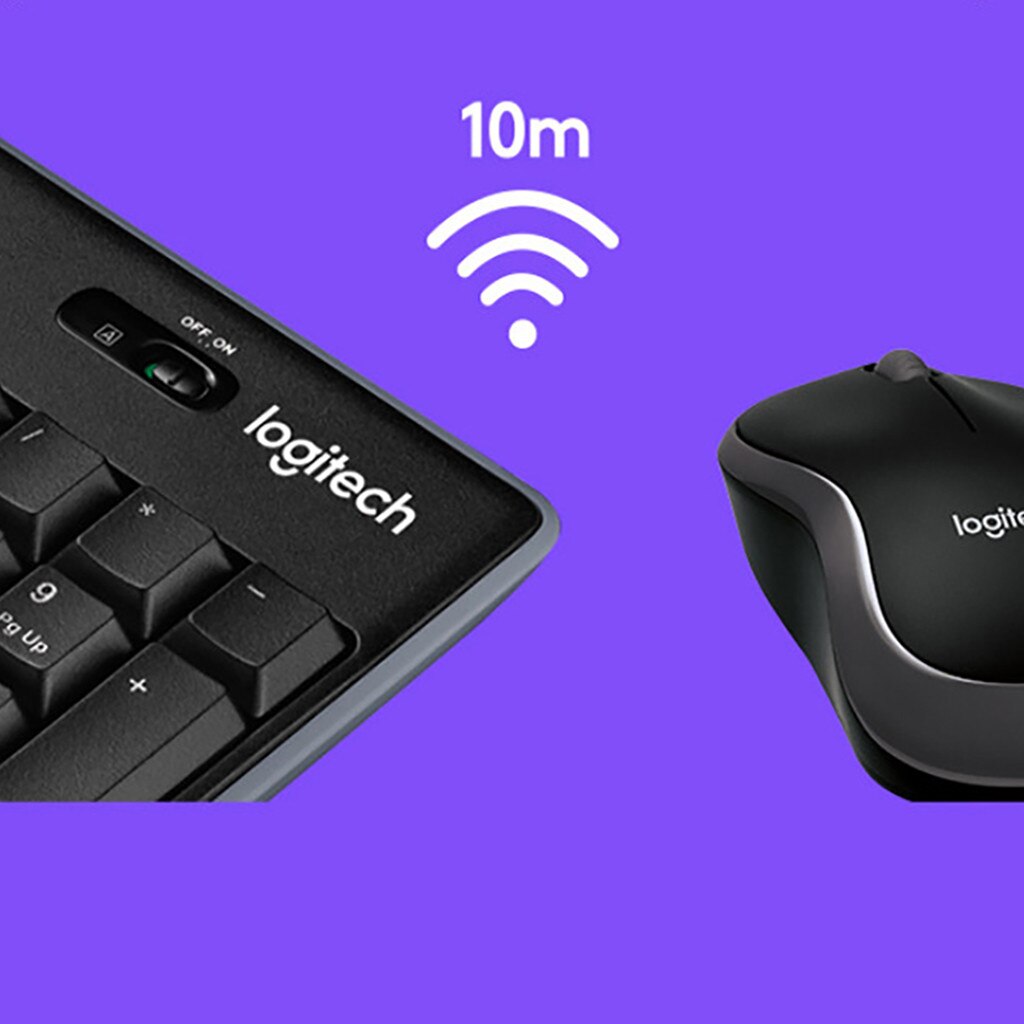 Logitech MK270 Mouse Keyboard Combo Set 2.4G Wireless Optical Mouse with Eight Shortcuts Long-lasting for Desktop Laptop PC