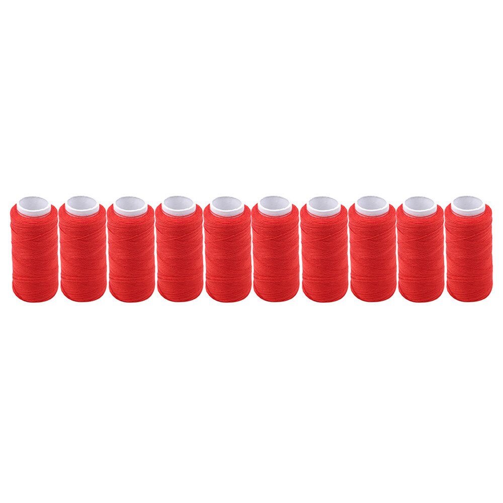 Ellenmar 10 Pcs Jeans Thread Set Sewing Thread Kit Sewing Machine Thread Cross-stitch Embroidery Threads For Sewing Craft Thread: Red