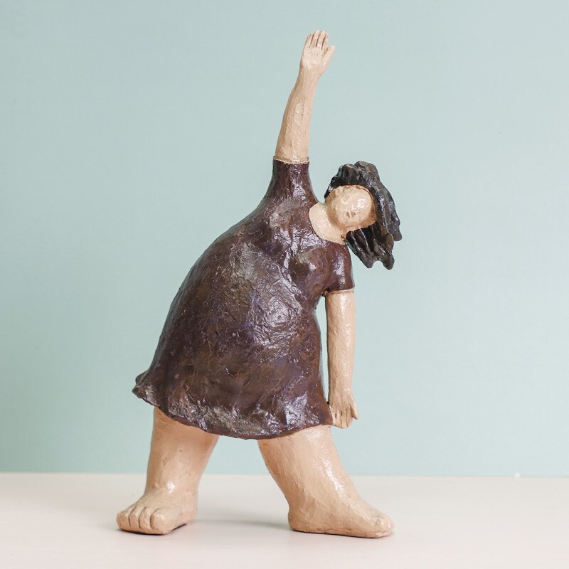 Abstract Fat Lady Figurines Art Yoga Plump Women Statues Resin Female Character Tabletop Decor Crafts Home Decoration Ornaments: E