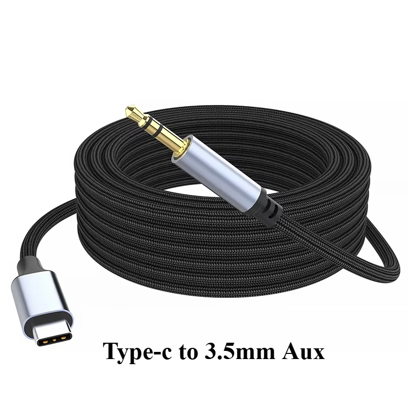 USB C auf 3,5 mm Audio Aux Jack Kabel USB Typ C auf Stecker Adapter Dongle Kabel Kabel Auto Kopfhörer kompatibel mit iPhone 16/15: Blau / < =0.5m