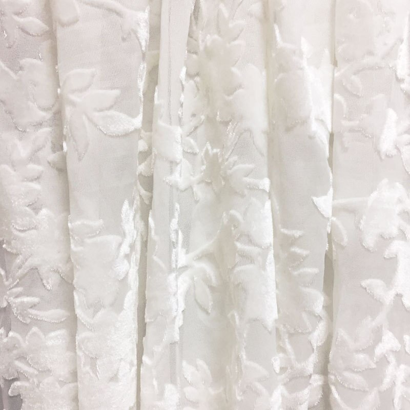 DIY Dress Flocked Viscose Nylon Velvet Soft Fabric 140cm Width Flower Fleeced Dress Material: 4