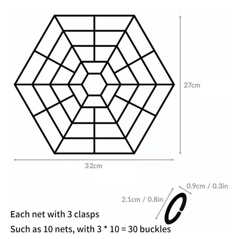 10 Packs Pond Guard Netting Pond Protective Net Plastic Pool Fish Net Protector Floating Heron Deterrent Grid Cover For Bir B6u6