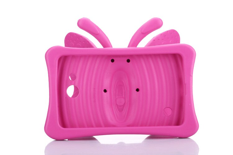 Schokbestendig Eva Case Voor Samsung Galaxy Tab 3 7 Inch P3200/T110/T111/T210/T211, 3D Cartoon Vlinder Kinderen Veilig Tablet Stand Cover