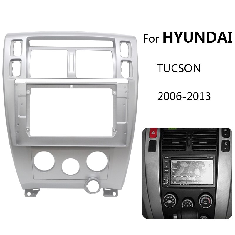 2 Din Android Head Unit Car Radio Frame Kit For HYUNDAI TUCSON 2006 Auto Stereo Dash Fascia Trim Bezel Faceplate