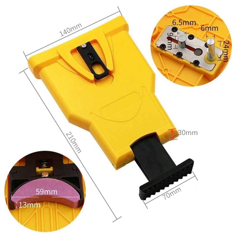 Chainsaw Teeth Sharpener Portable Sharpen Chain Saw Bar-Mount Fast Grinding Sharpening Chainsaw Chain Woodworking Tools