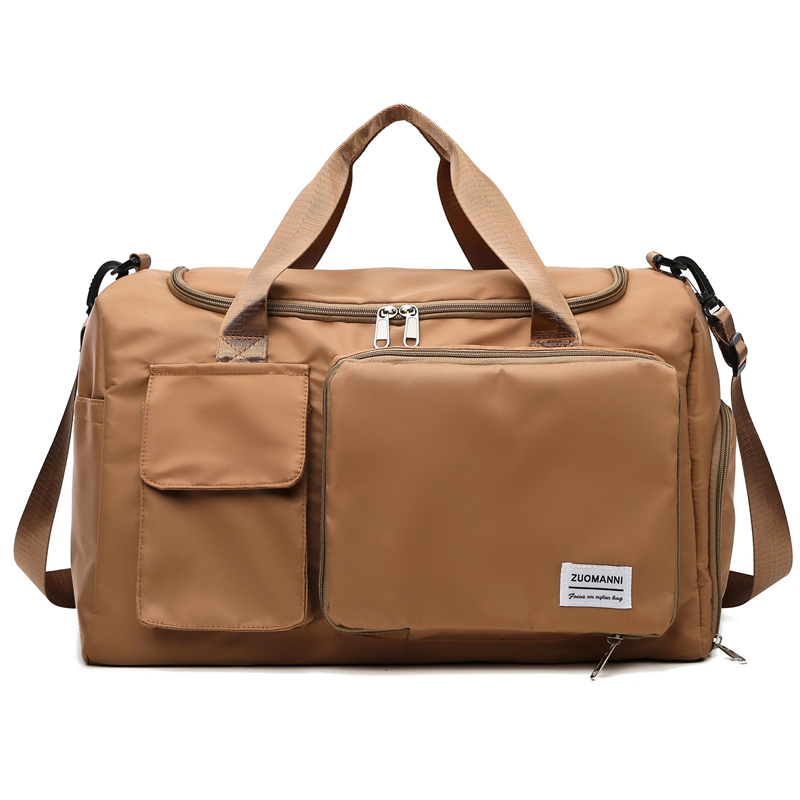 Handbagage Reistas Weekender-plunjezakken met grote capaciteit en schoenencompartiment Sport-fitnesstassen voor dames 2024: Khaki