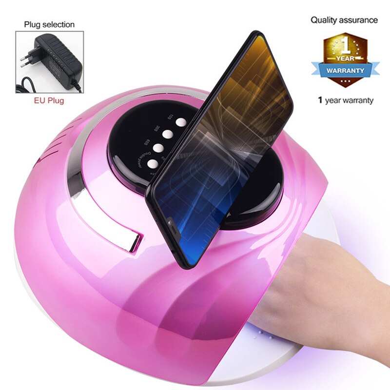 XZM-Lámpara de uñas LED UV de alta potencia, geles Unhas, 42 LED, secador de uñas, herramientas de curado rápido, luz de Gel, 168W: m5plus Pink-eu