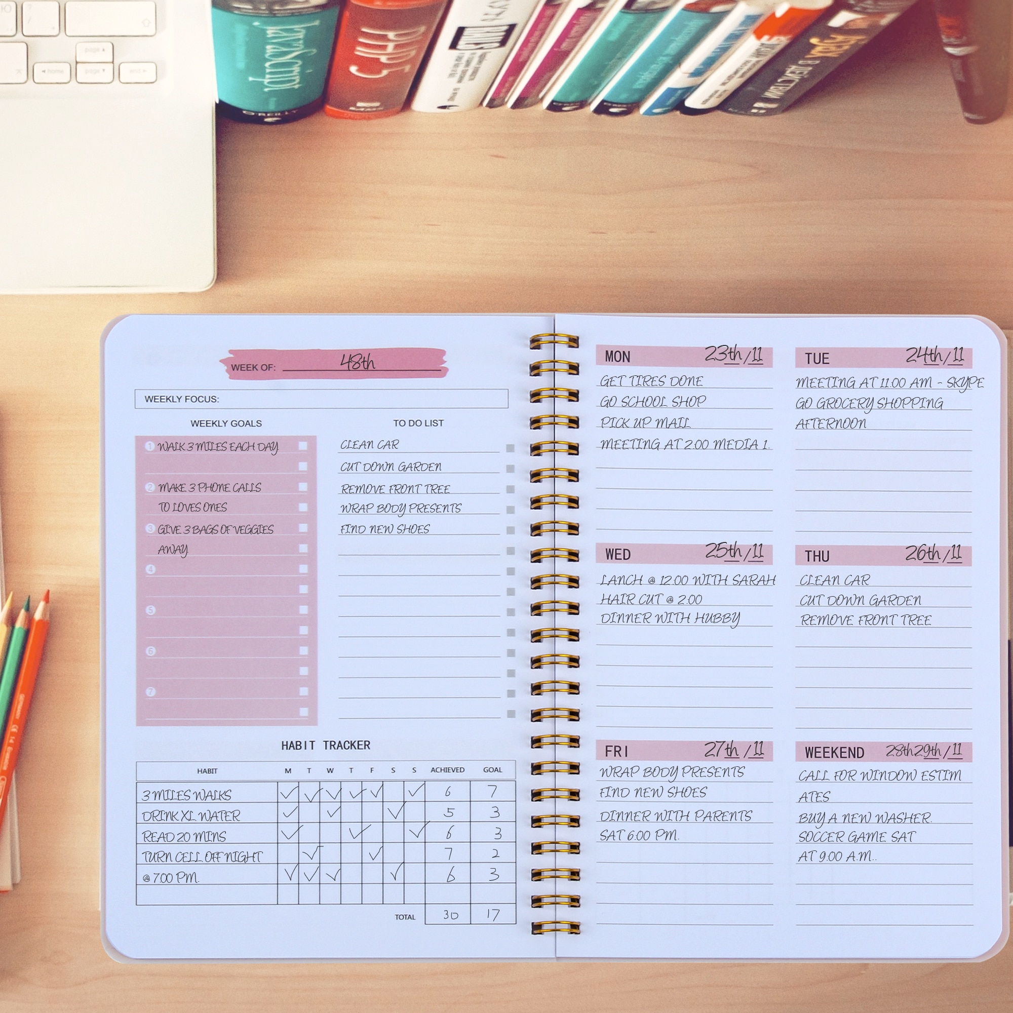 Simu 2022 A5 Agenda Planner Notebook Dagboek Wekelijkse Planner Doel Gewoonte Schema &#39;S Journal Notebooks Voor School Briefpapier Kantoor