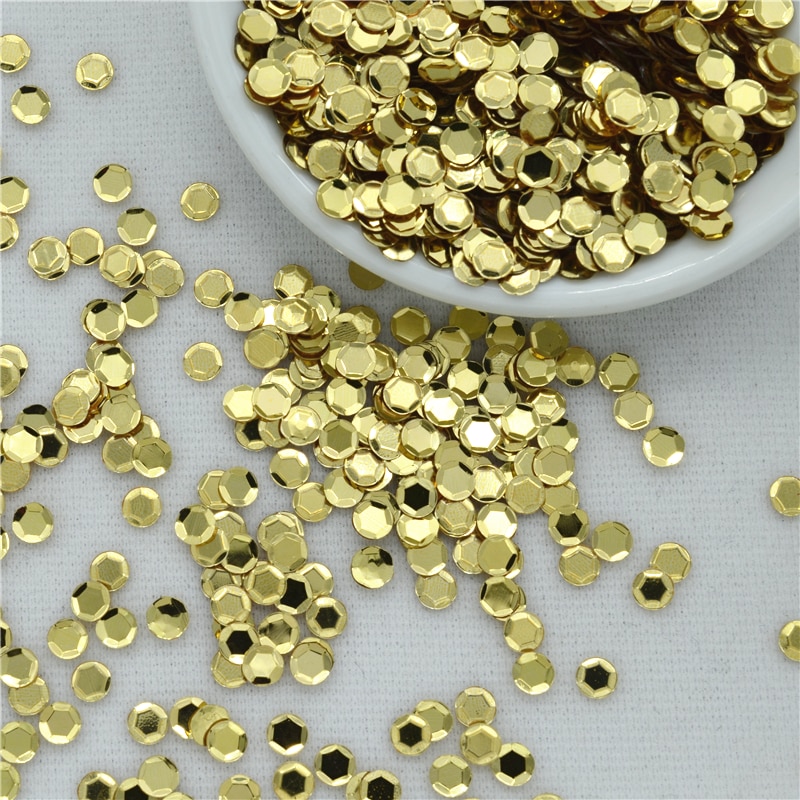 2000 stuks (25g) 4/6/8mm losse pailletten zonder gaten in de beker, gouden pailletten, naaien, bruiloftsknutsels, doe-het-zelf kledingaccessoires voor kinderen, confetti