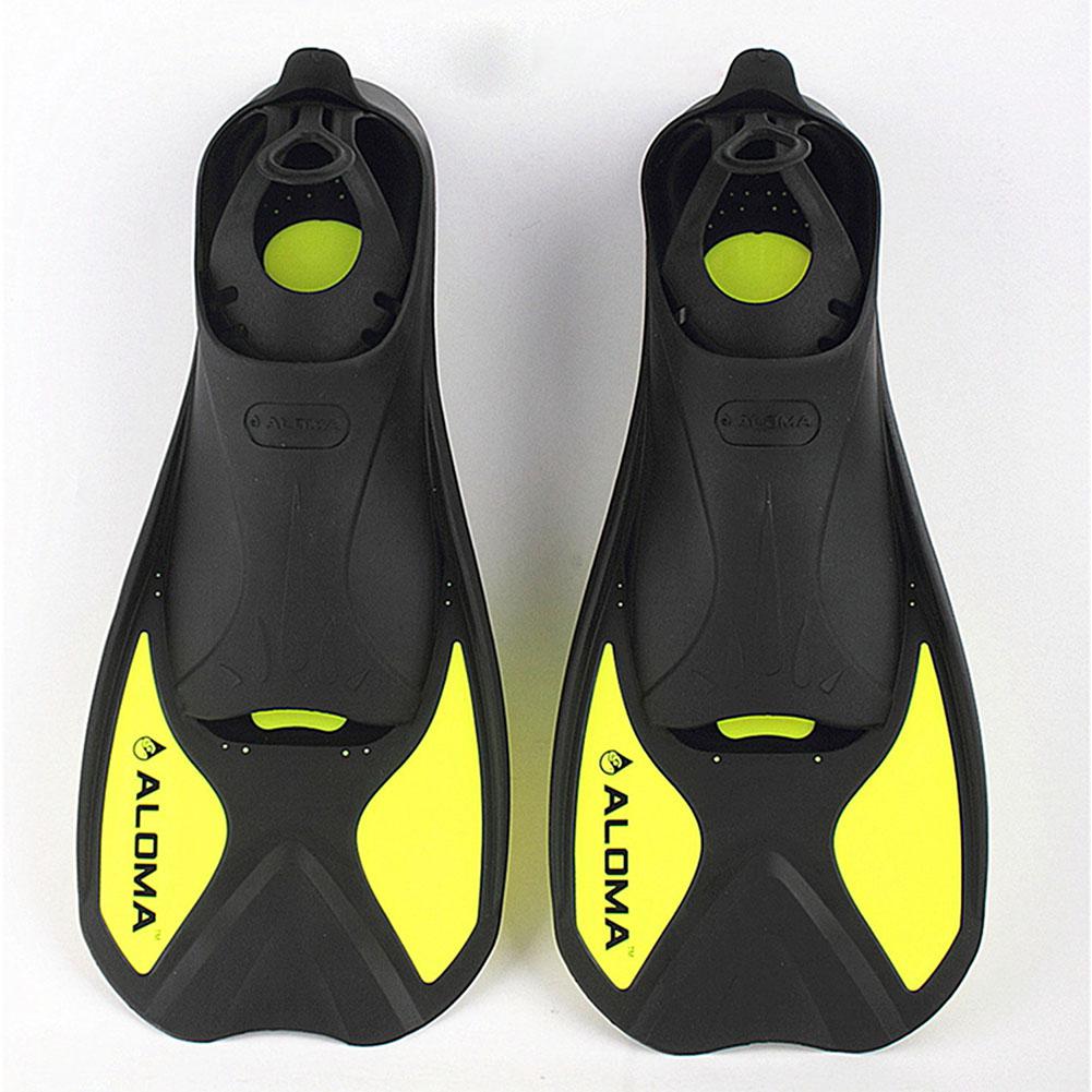 1 pair Diving Flippers Swimming Duck Web Diving Flippers Swimming Accessories: yellow / S