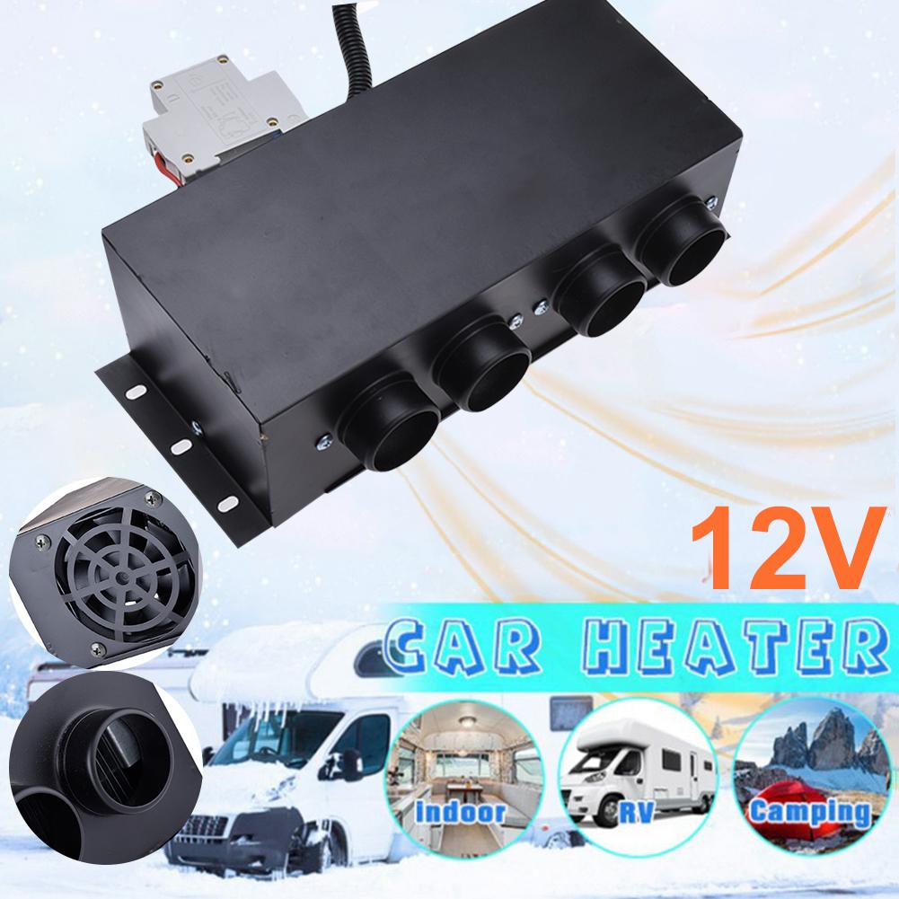 Auxiliary Heater 12V Car Heater 600W/800W Winter Auto Glass Defroster Window Heater With Four Fans For RV, Boats, Trucks: Default Title