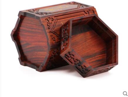 Thee blikken houten deksel houten mahonie handgemaakt antiek pruim orchidee bamboe massief hout chinees klassiek retro 100 g