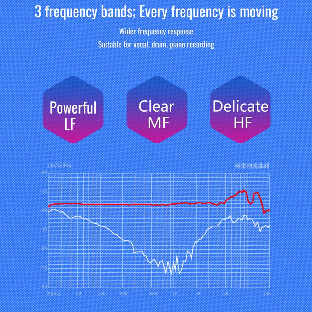 TAKSTAR TAK35 Recording Microphone Condenser Cardioid Mic with Metal Windscreen Shock Mount for Live Vocal Record