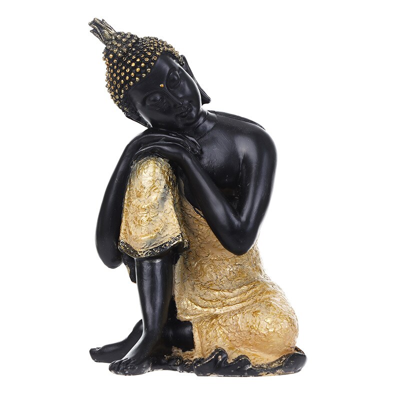 Boeddha Beeldje Sculptuur Zitten Boeddhabeeld Home Office Decor Indoor Standbeeld Ornament 15Cm Feng Shui Ornamenten Ambachten