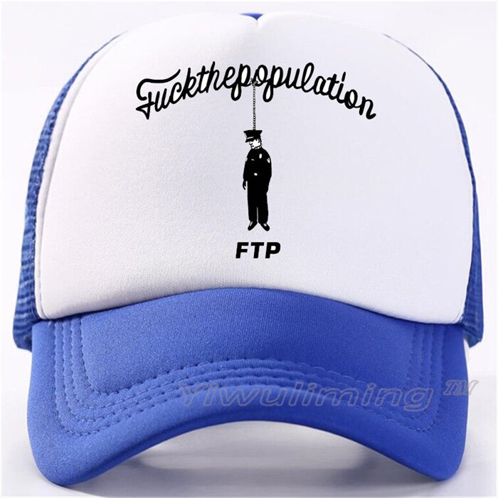 Kesä rekkamies lippalakit ftp viileä kesä musta aikuisten viileä baseball mesh net trucker caps hattu miehille säädettävä: 2