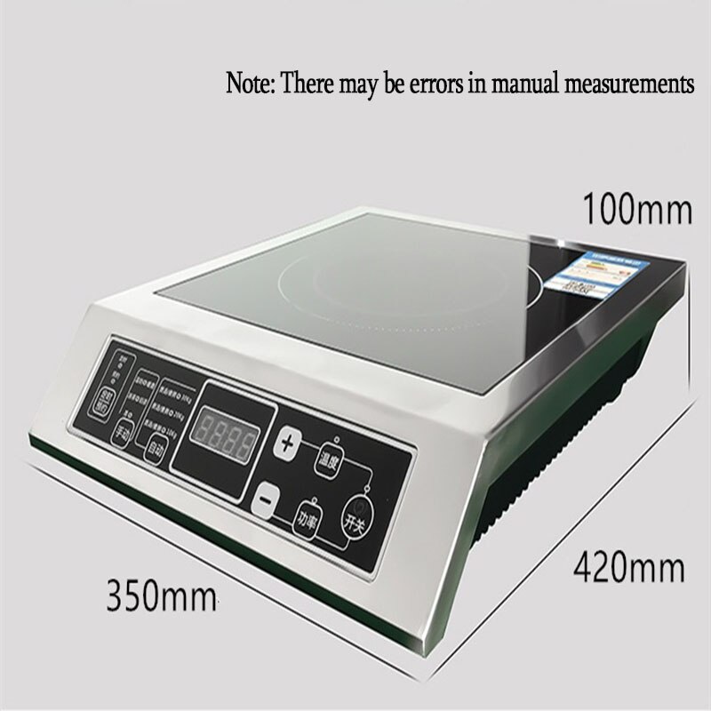 3500W Hause High Power Induktion Herd Kommerziellen Flache Desktop Taste Edelstahl Suppe Rühren braten