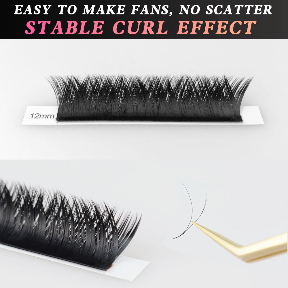 Nagaraku 5 etuier/parti makeup v shape auto-fans eyelash extension mega volume volume lashes 0.05mm easy-fans premium øjenvipper