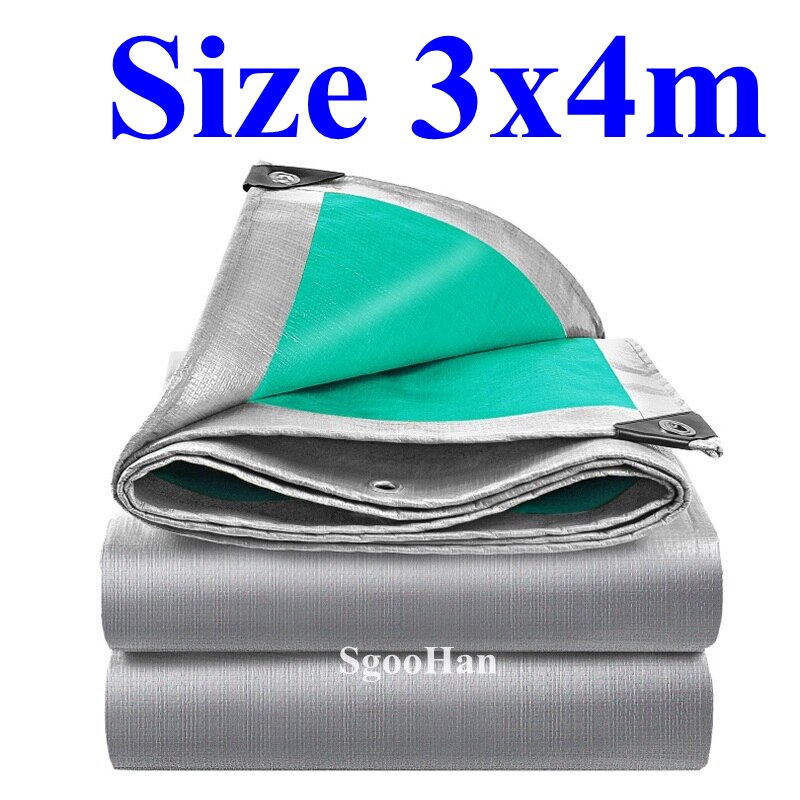 Canopys para camiones de 0,32mm PE, lona impermeable para jardín, toldo para exteriores, tela de sombreado para acampar, hoja de tierra, tela impermeable: 3x4m