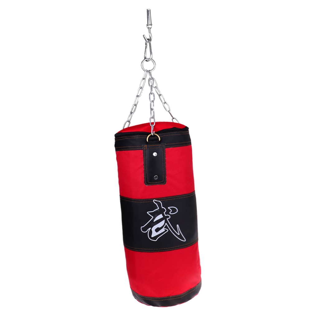 Red Heavy Boxing Bag Punch Boxing Sandbag Kickboxing Training Equipment