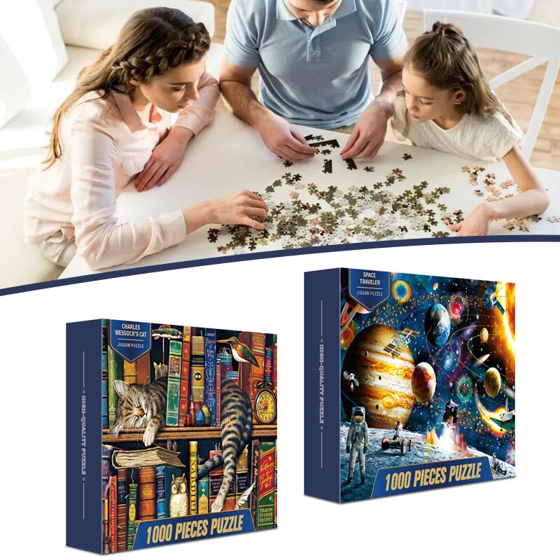 1000PCS Decompression Puzzle Stress Relief Adult Children Jigsaw Puzzles NDS