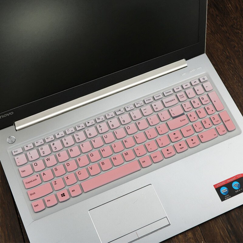 Notebook Keyboard Cover Protector Skin For Lenovo Ideapad 310 15 510 15 110 15 17 Laptop 15'' 15.6 Inch Laptop Accessories: Gradual Pink