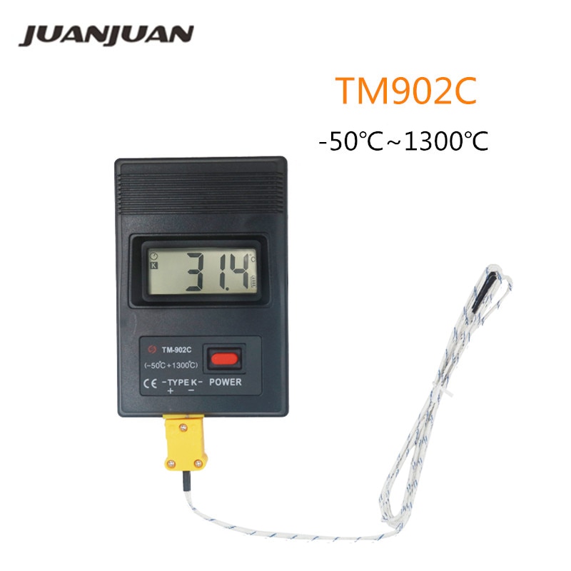 K Type TM902C Digitale Thermometer Tester Temperatuur Meter Thermokoppel Naald Probe -50C To1300C Voor Lab Fabriek 30% Korting