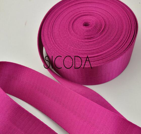 SICODA-Cinta adhesiva reforzada de nailon resistente, 10 yardas, 38mm de ancho, cinta de espiguilla de nailon de 1,0mm de grosor, bolso de mano con equipaje y cinturón: hot pink