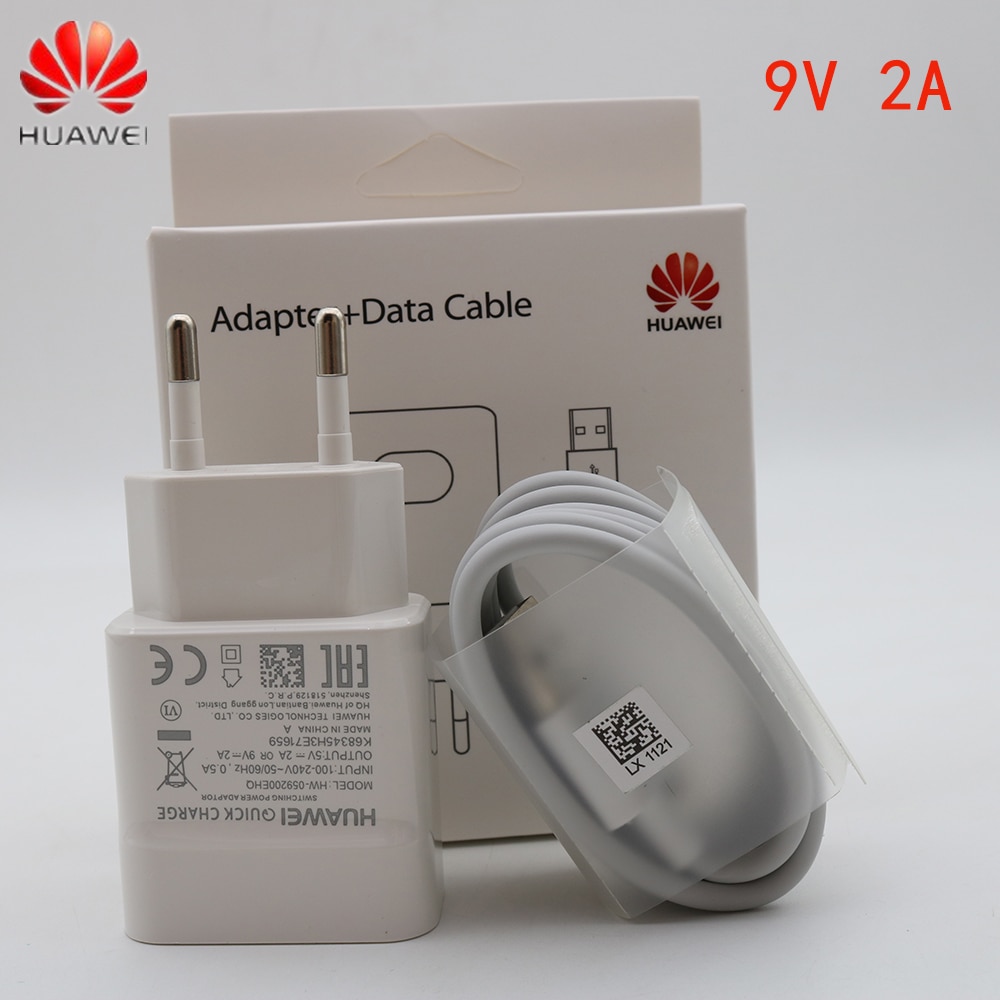 Original Huawei EU Fast Charger QC 2.0 Quick Charge adapter usb type c cable for Huawei Honor 9 nova 2 3 3e 4 5e p20 lite P9 P10