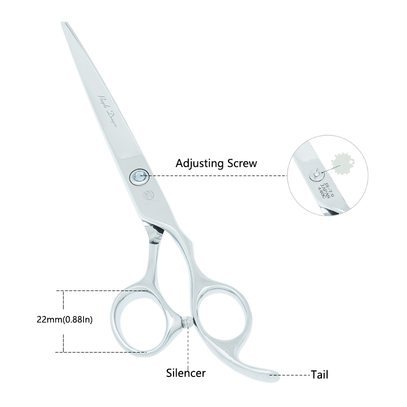 7 inch Purple Dragon Pet Scissors Japan Steel Dog Fur Cutting Thinning Shears Animal Curved Grooming Clipper Dog Supplies B0013B